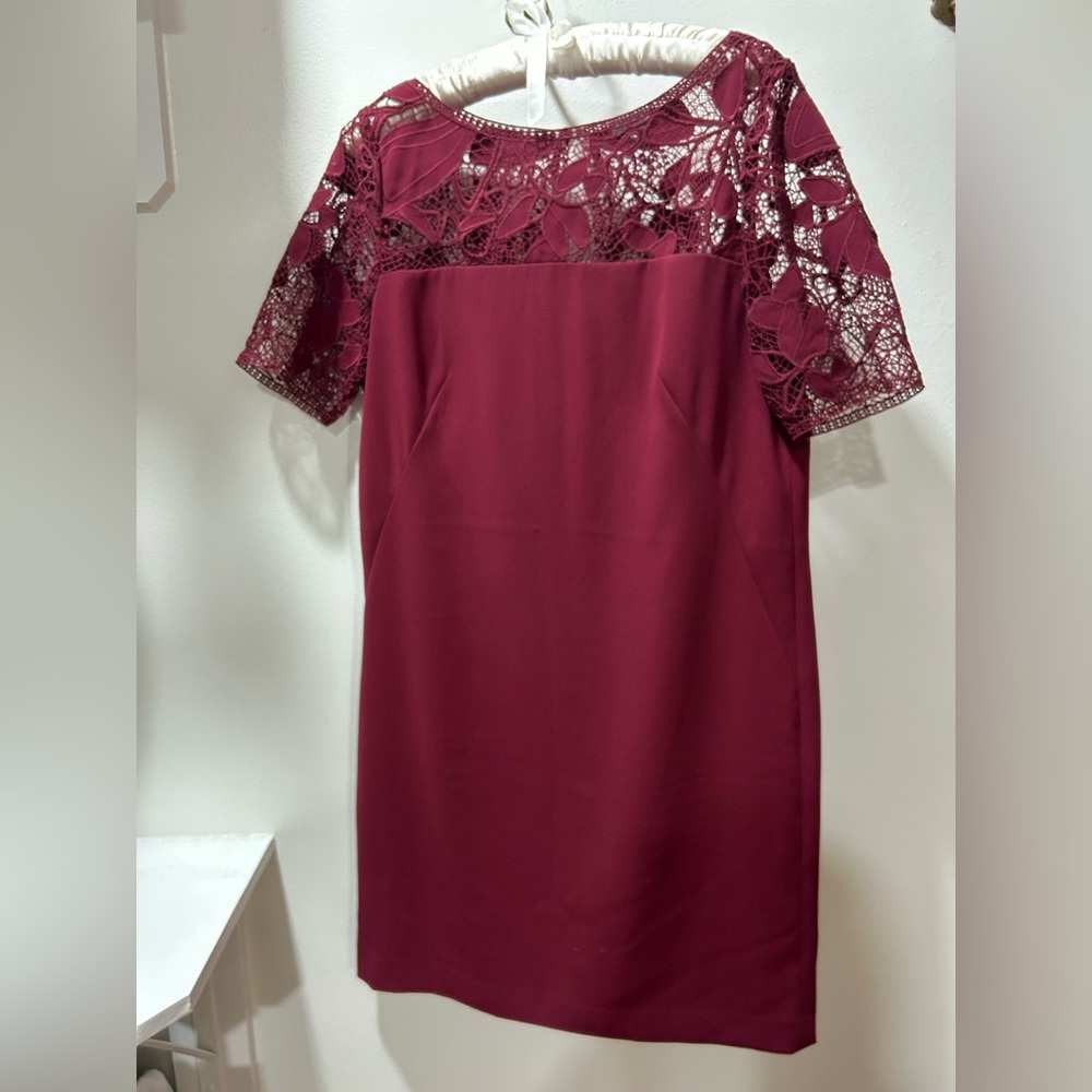 Ann Taylor Burgundy Lace Dress